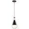 Nuvo Admiral 1-Light Pendant 6 in. Matte Black and Brushed Nickel White Opal Glass 60/7912 - alternate 3